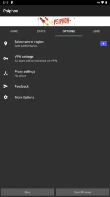 PsiPhon android App screenshot 5